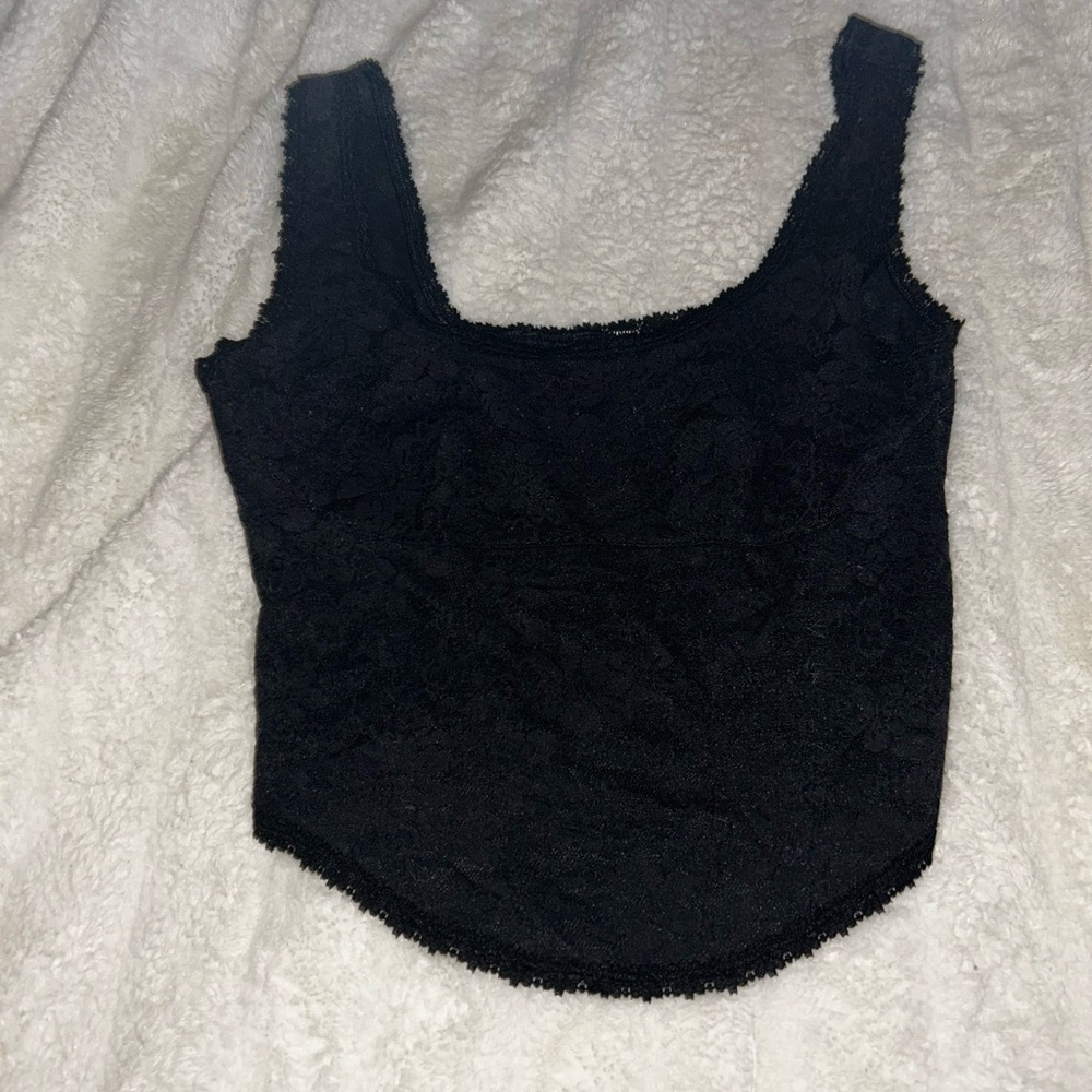 Elegant Black PINK Lace Women's Top